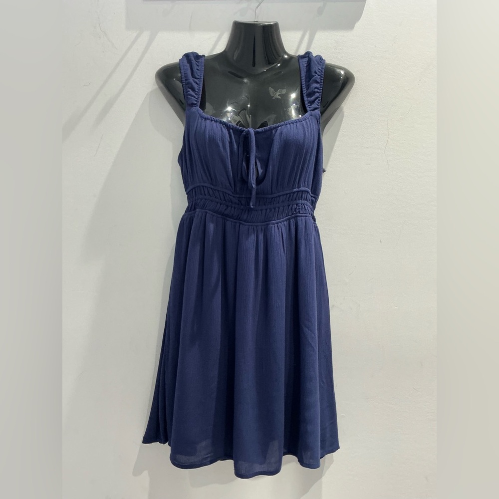 Elegant Blue Sleeveless Dress